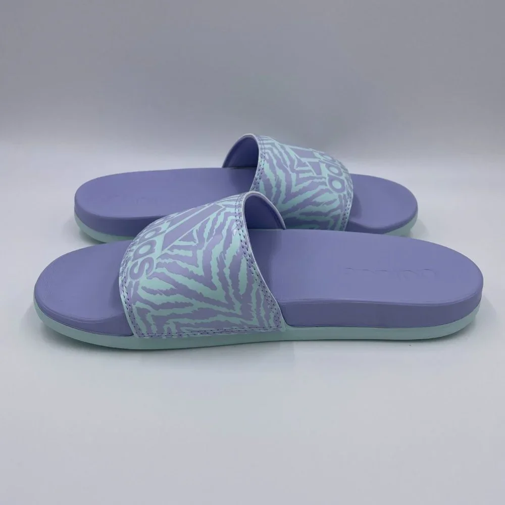 Adidas Adilette Comfort Violet / Mint Womens Slides - Picture 2 of 8